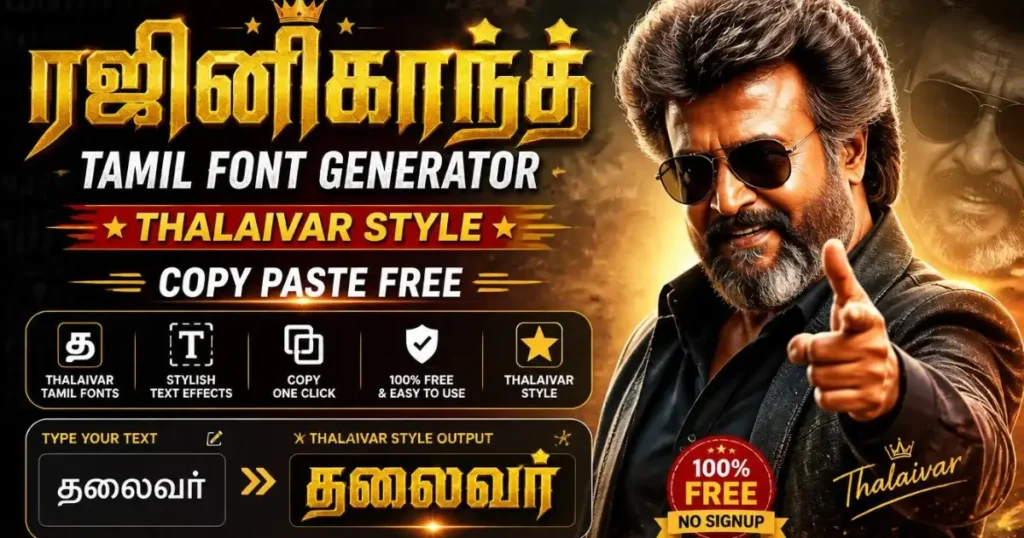 Rajinikanth Tamil Font